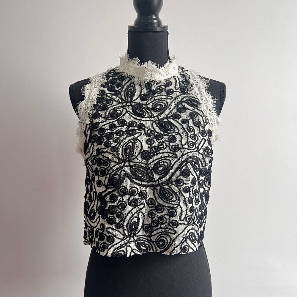 ZARA Lace Shell Top - Picture 5 of 8
